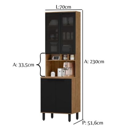 Cozinha Modulada 100% MDF Freijó - Cód.1721 - Image 4