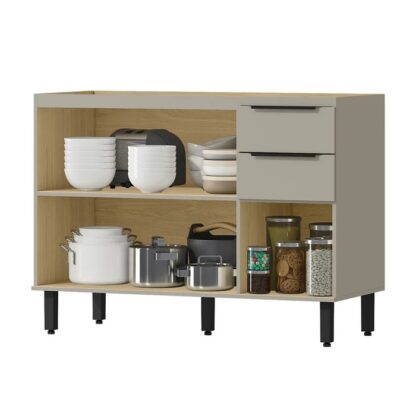 Cozinha Modulada Fendi/Castanho 100% MDF - Imagem 5